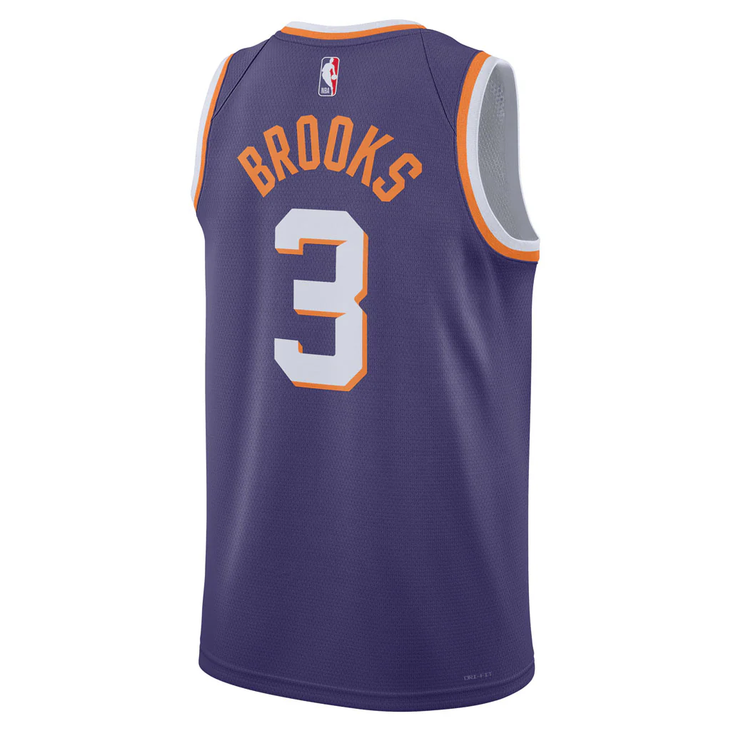 NBA Phoenix Suns Dillon Brooks Nike Icon Swingman Jersey - Purple - Image 3