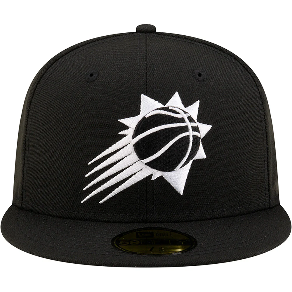 NBA Phoenix Suns New Era Black/White Shooting Ball 59FIFTY Hat - Black - Image 3