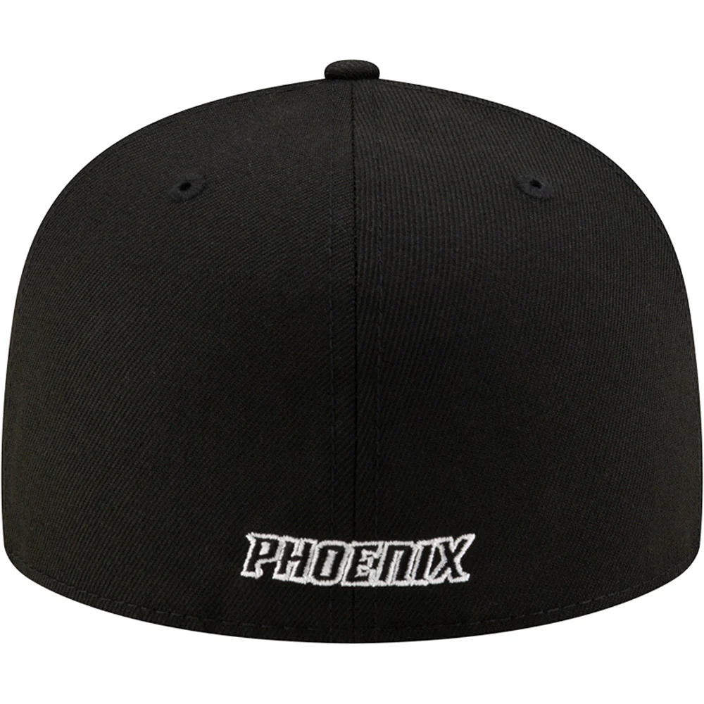 NBA Phoenix Suns New Era Black/White Shooting Ball 59FIFTY Hat - Black - Image 4