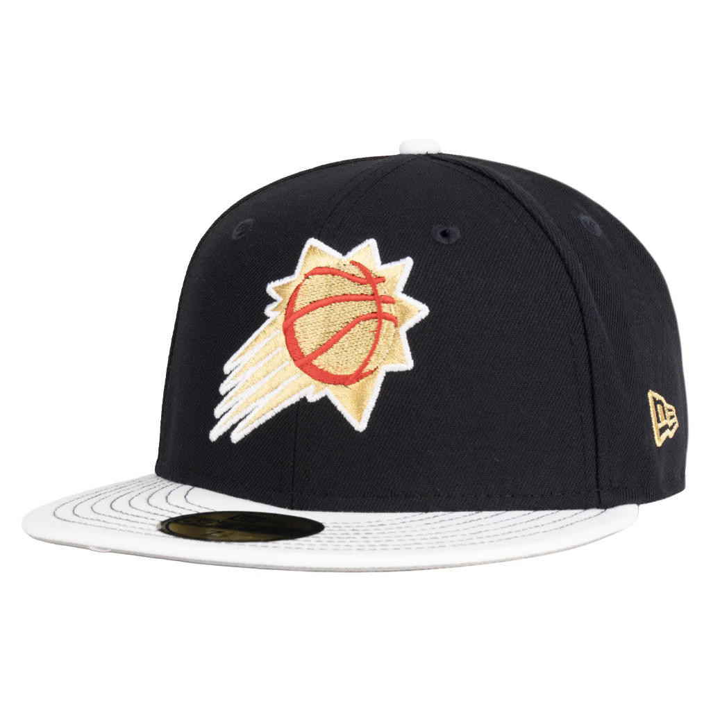 NBA Phoenix Suns New Era Gold Medal 59FIFTY Fitted Hat - Navy - Image 2