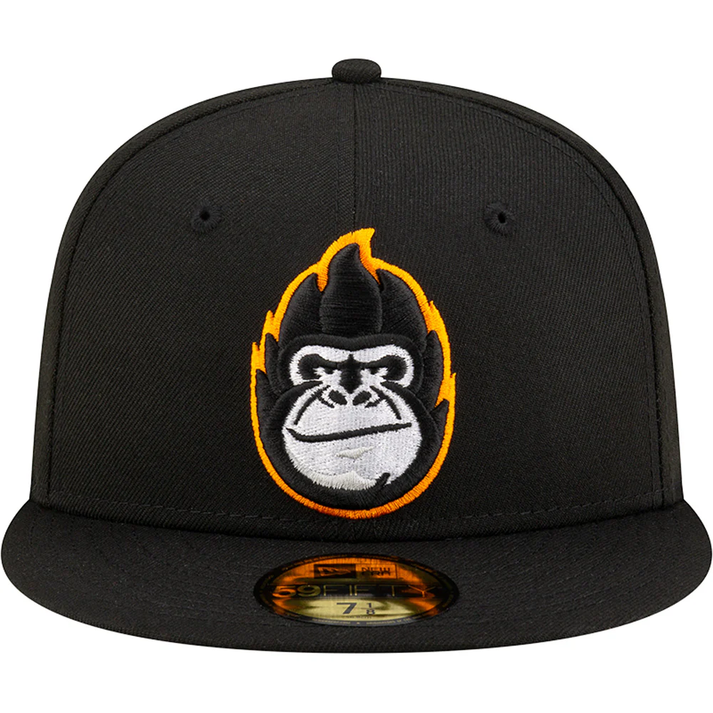 NBA Phoenix Suns New Era Gorilla Head Orange Outline 59FIFTY Fitted Hat - Black - Image 3