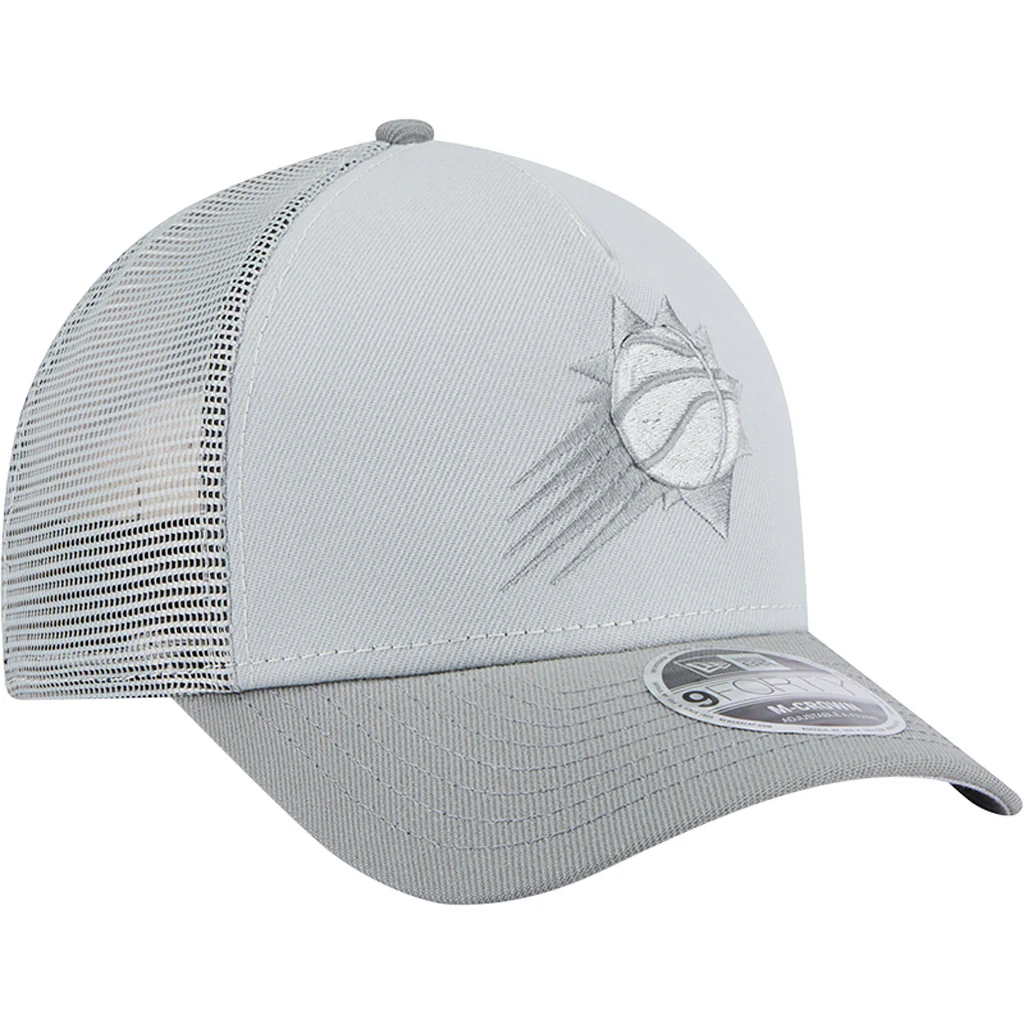 NBA Phoenix Suns New Era Gray Tonal 9FORTY M-Crown Snapback Trucker Hat - Gray - Image 2