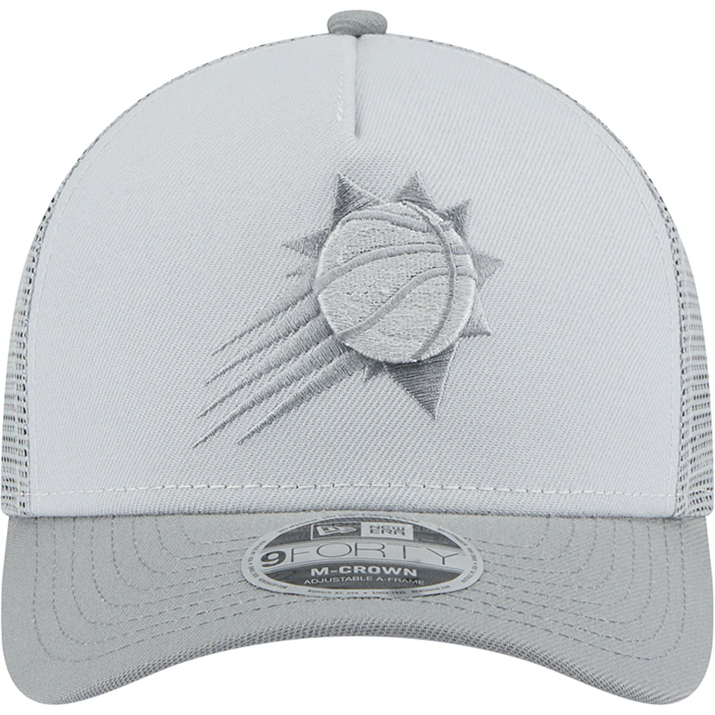 NBA Phoenix Suns New Era Gray Tonal 9FORTY M-Crown Snapback Trucker Hat - Gray - Image 3