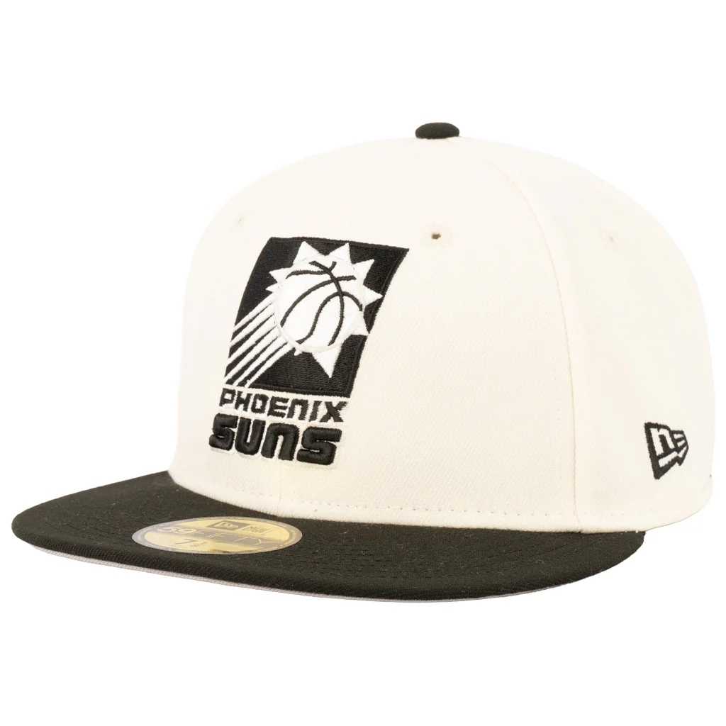 NBA Phoenix Suns New Era HWC Chrome & Black 59FIFTY Fitted Hat - Cream