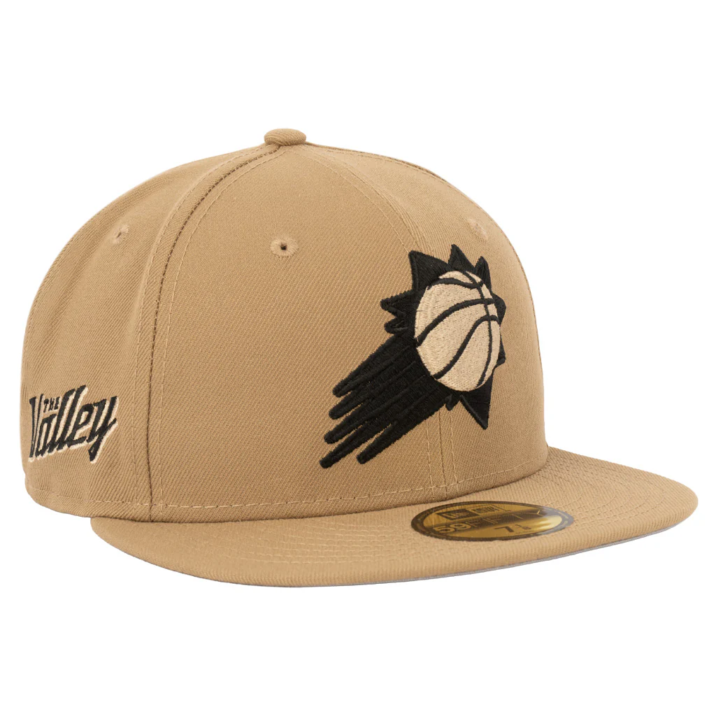 NBA Phoenix Suns New Era Mocha 59FIFTY Fitted Hat - Khaki - Image 2