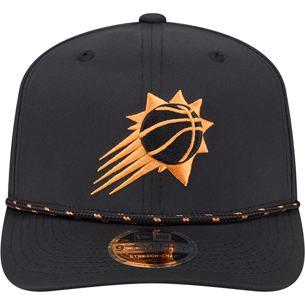 NBA Phoenix Suns New Era Sport 9SEVENTY Stretch Snap Hat - Black - Image 3