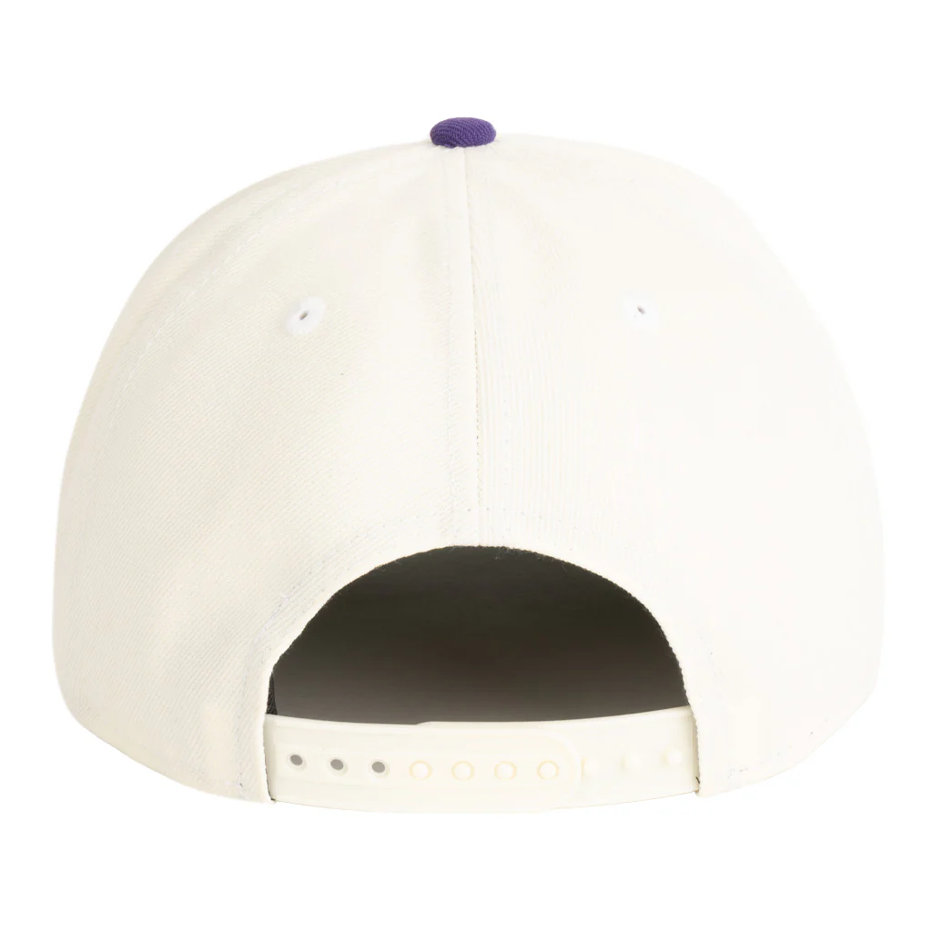 NBA Phoenix Suns New Era Two-Tone Throwback Team Color 9FIFTY A-Frame Snapback Hat - Cream - Image 2