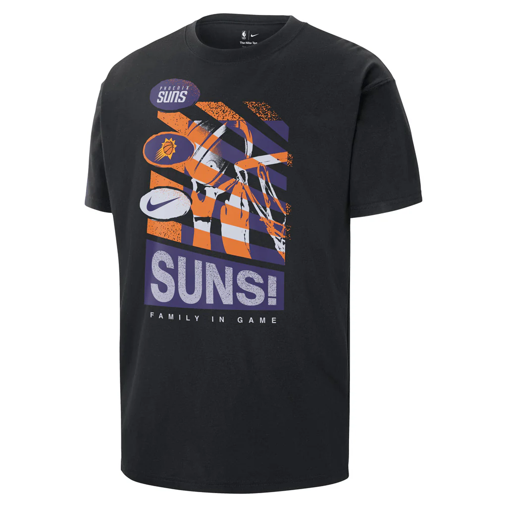 NBA Phoenix Suns Nike 2024/25 Family In The Game T-Shirt - Black - Image 2