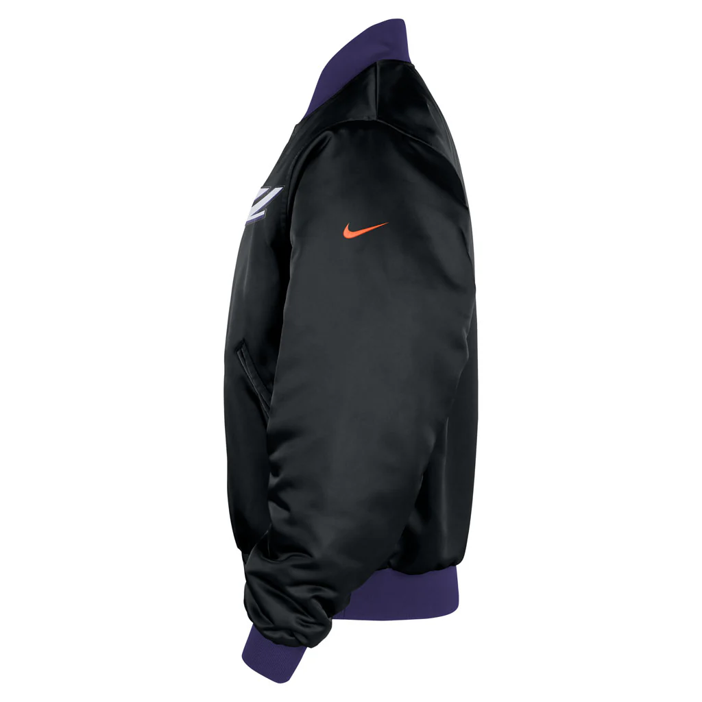 NBA Phoenix Suns Nike 2025-26 City Edition Premium Bomber Jacket - Black - Image 4