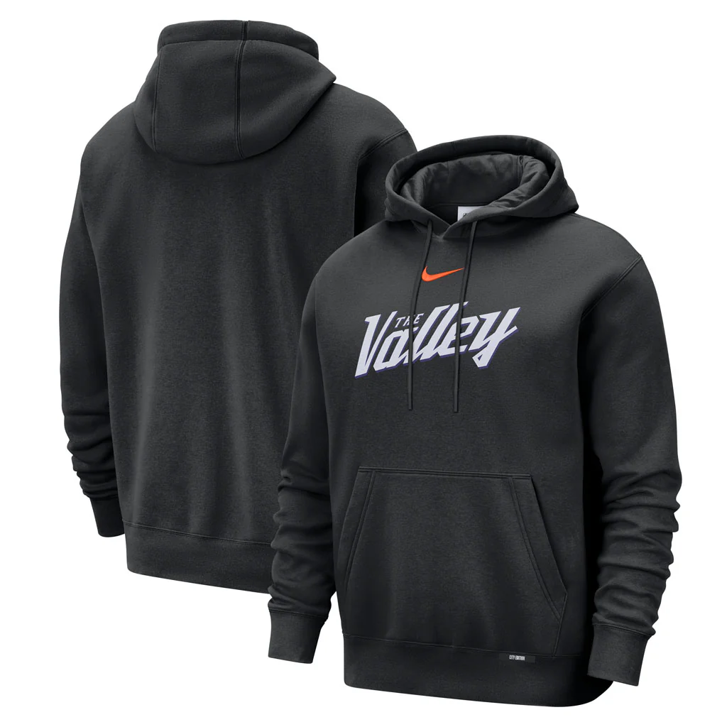 NBA Phoenix Suns Nike 2025-26 City Edition Wordmark Pullover Hoodie - Black