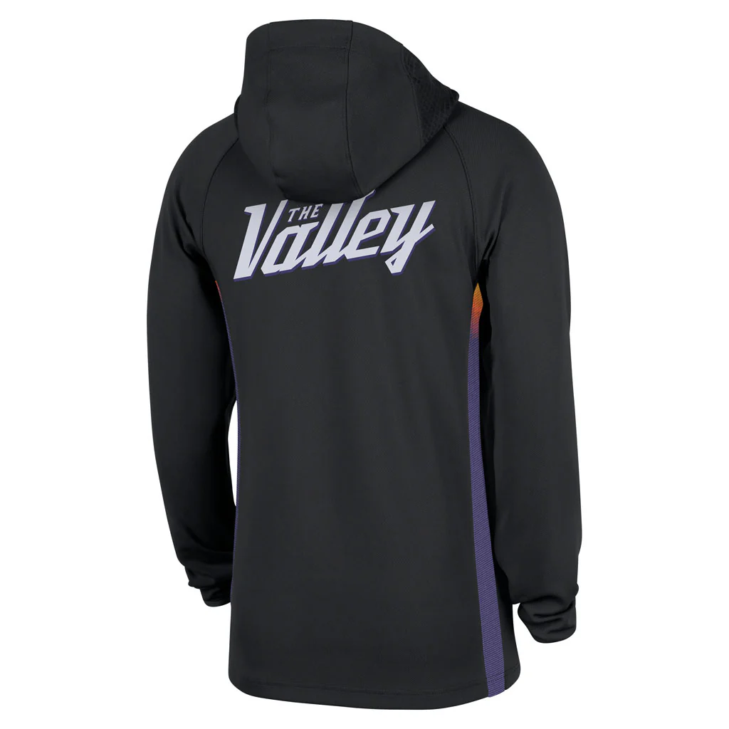 NBA Phoenix Suns Nike 2025-26 City Edition Zoned Half-Zip Pullover Hoodie - Black - Image 3