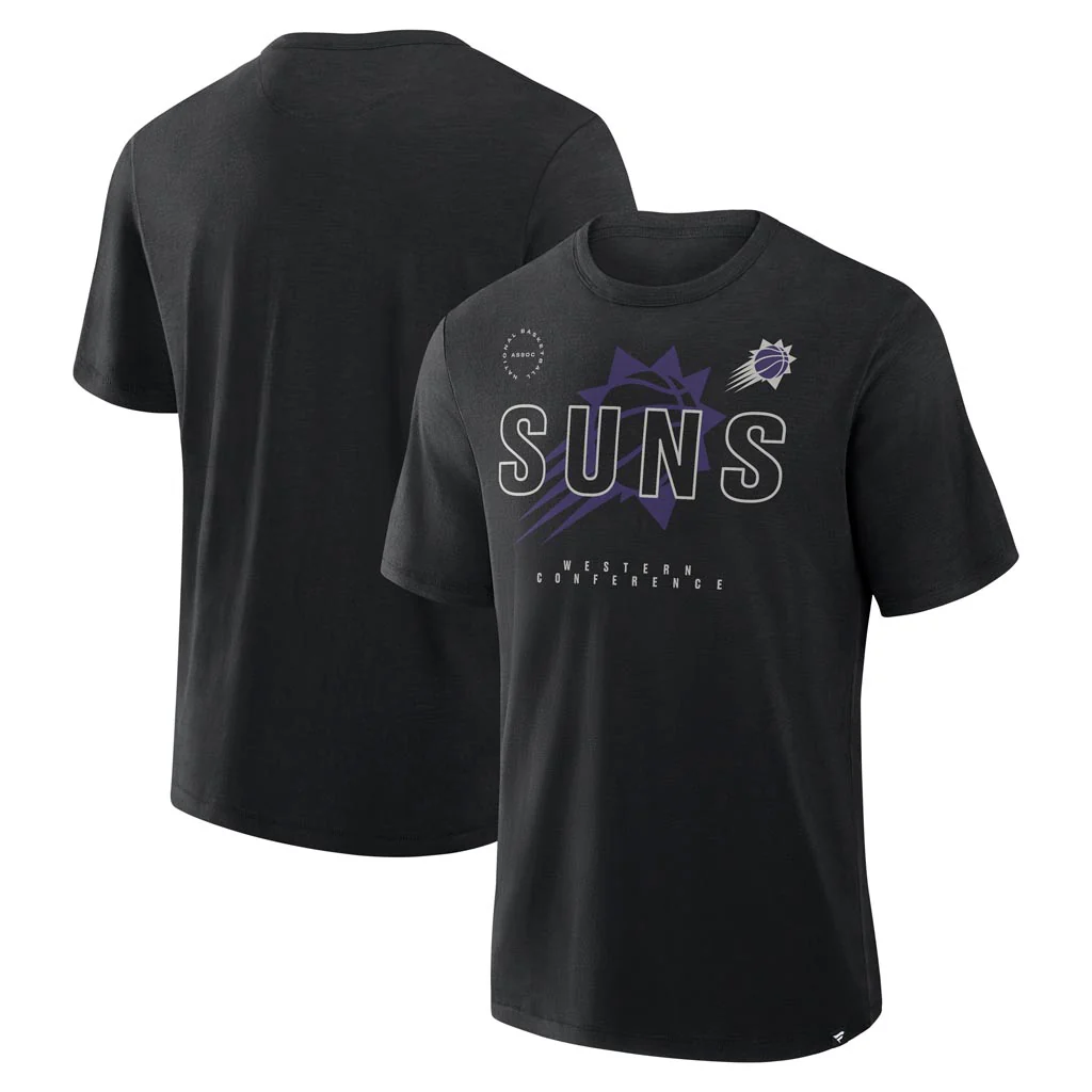 NBA Phoenix Suns Fanatics Box and One Slub T-Shirt - Black