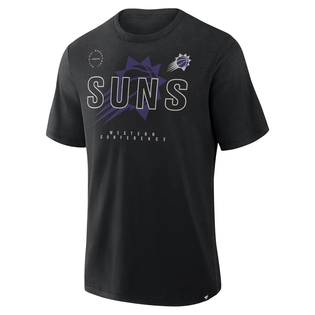 NBA Phoenix Suns Fanatics Box and One Slub T-Shirt - Black - Image 2