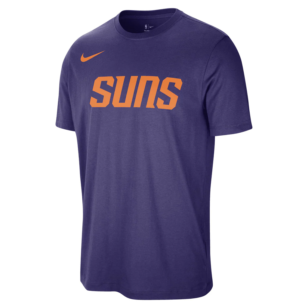 NBA Phoenix Suns Nike Essential Wordmark T-Shirt - Purple - Image 2