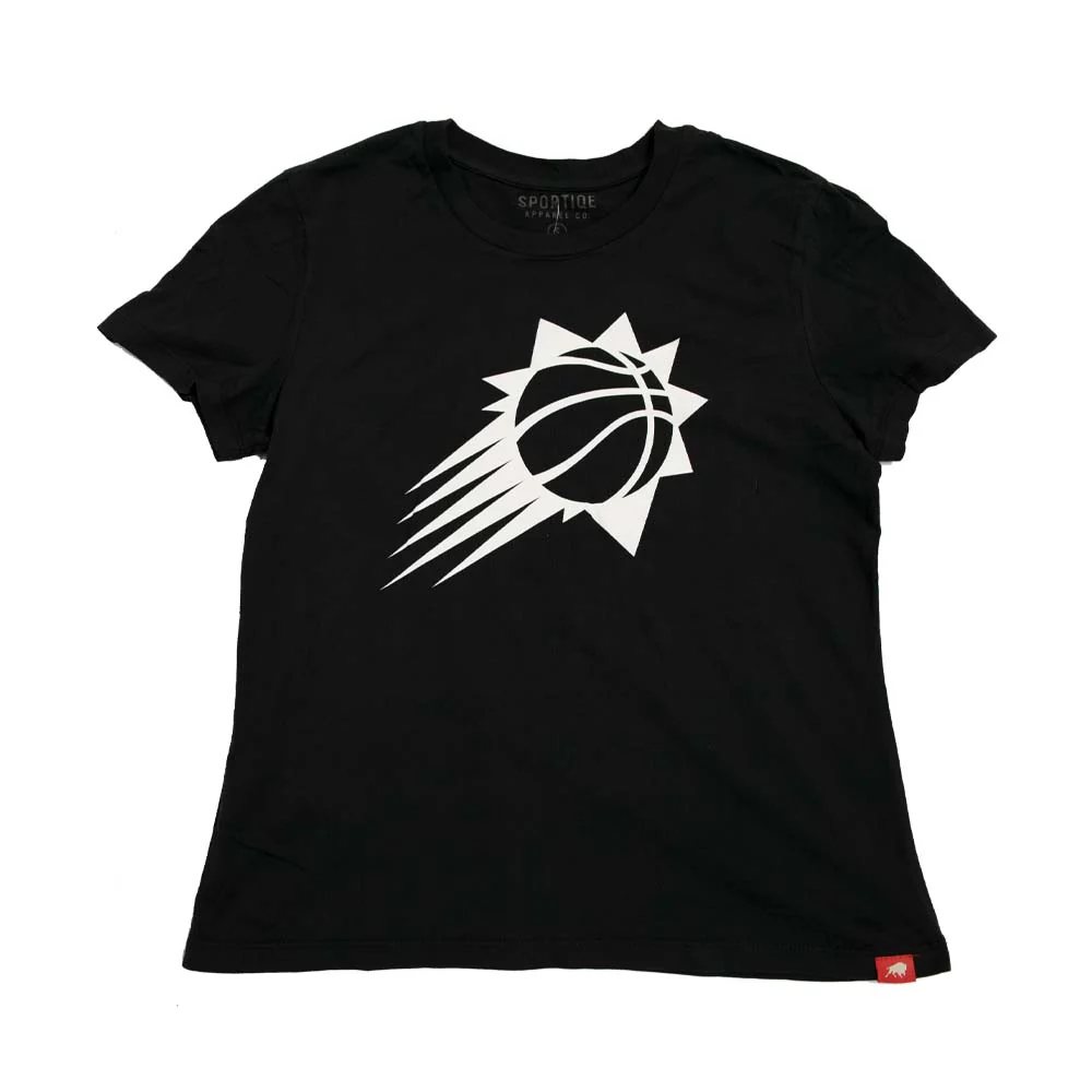 NBA Phoenix Suns Women's Sportiqe Black/White Shooting Ball Arcadia T-Shirt - Black