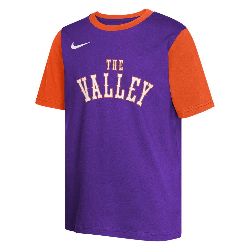 NBA Phoenix Suns Youth Nike City Edition 2024/25 Colorblock T-Shirt - Image 2