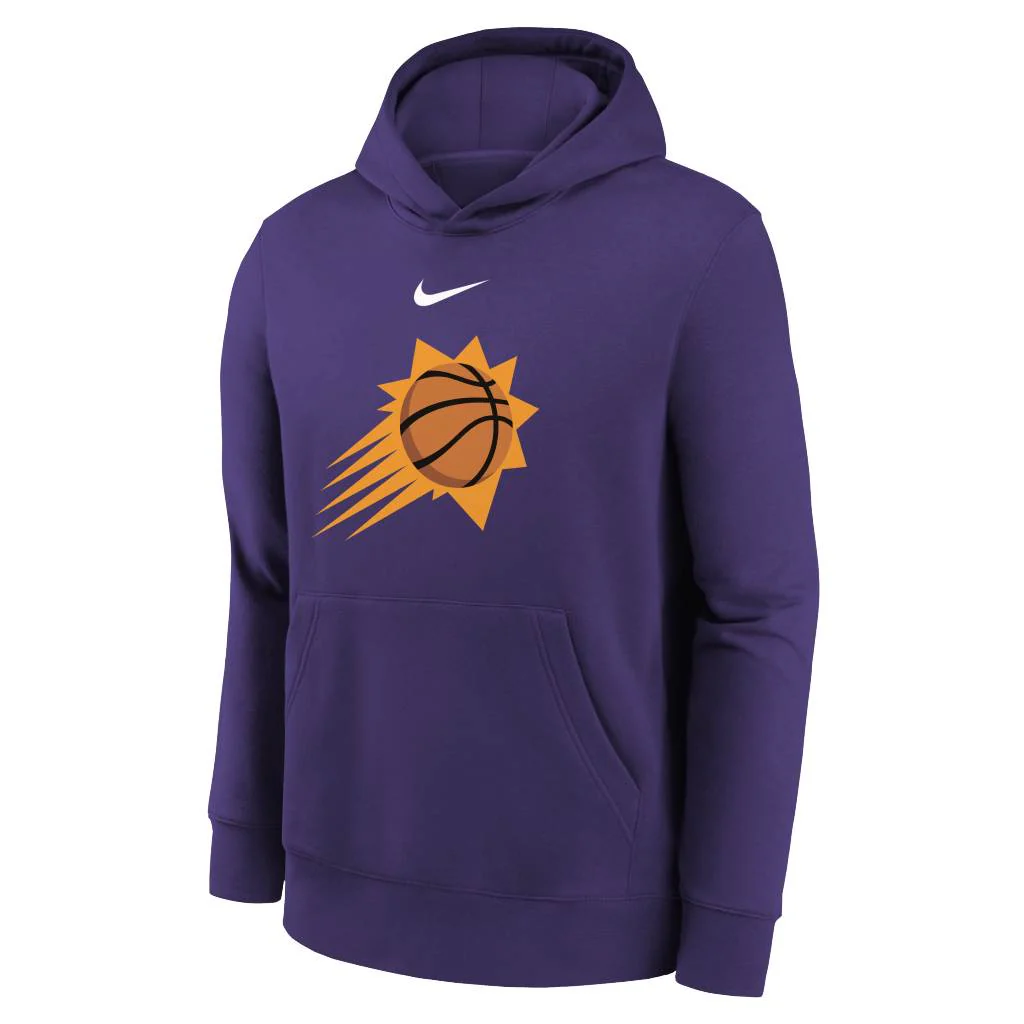 NBA Phoenix Suns Youth Nike Club Logo Pullover Hoodie - Purple - Image 2