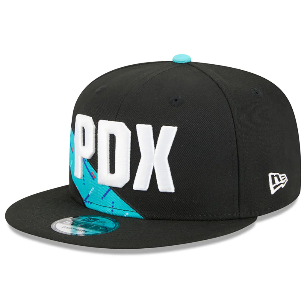 NBA Portland Trail Blazers New Era 2025-26 City Edition 9FIFTY Snapback Hat - Black - Image 2