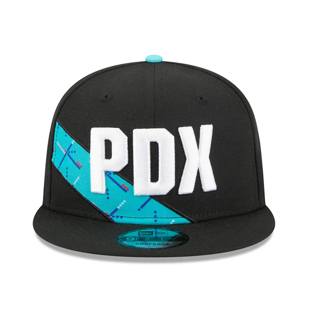 NBA Portland Trail Blazers New Era 2025-26 City Edition 9FIFTY Snapback Hat - Black - Image 3