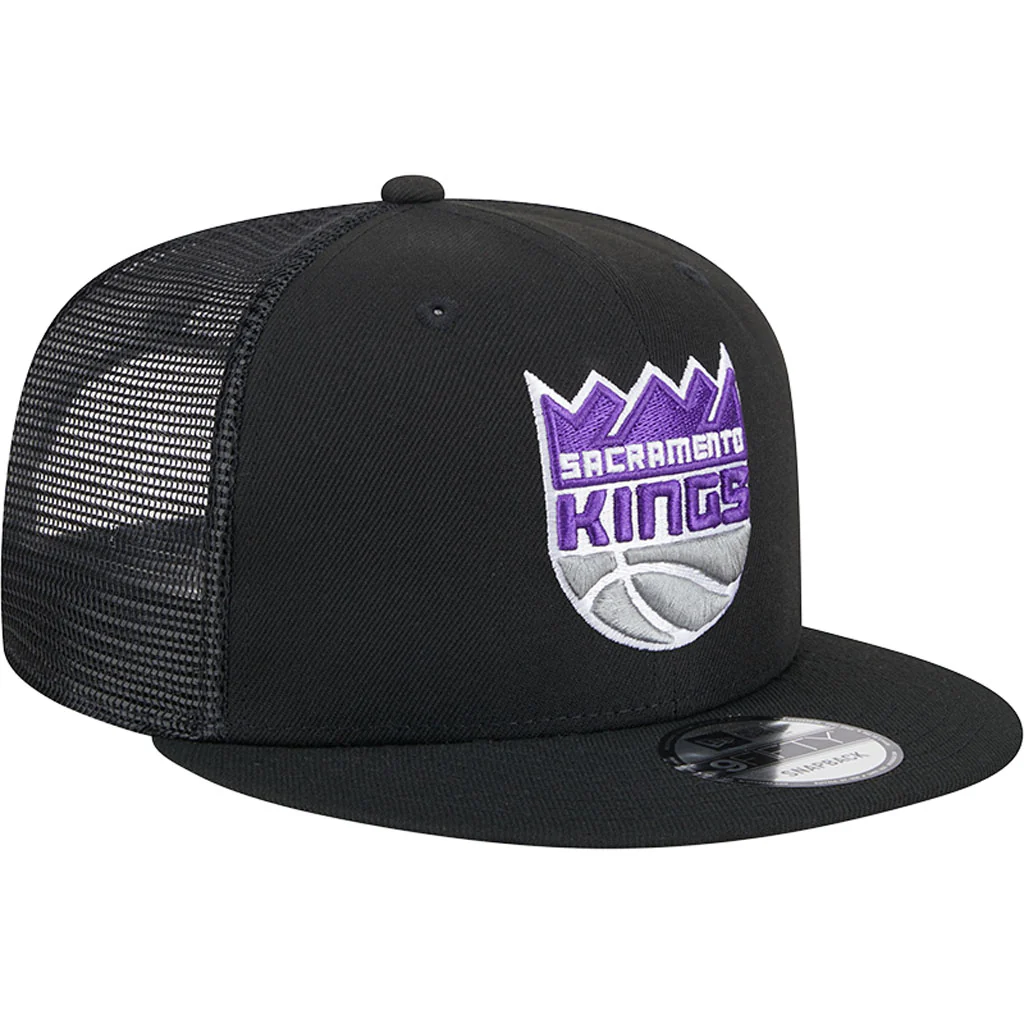 NBA Sacramento Kings New Era OTC Trucker 9FIFTY Snapback Hat - Black - Image 2