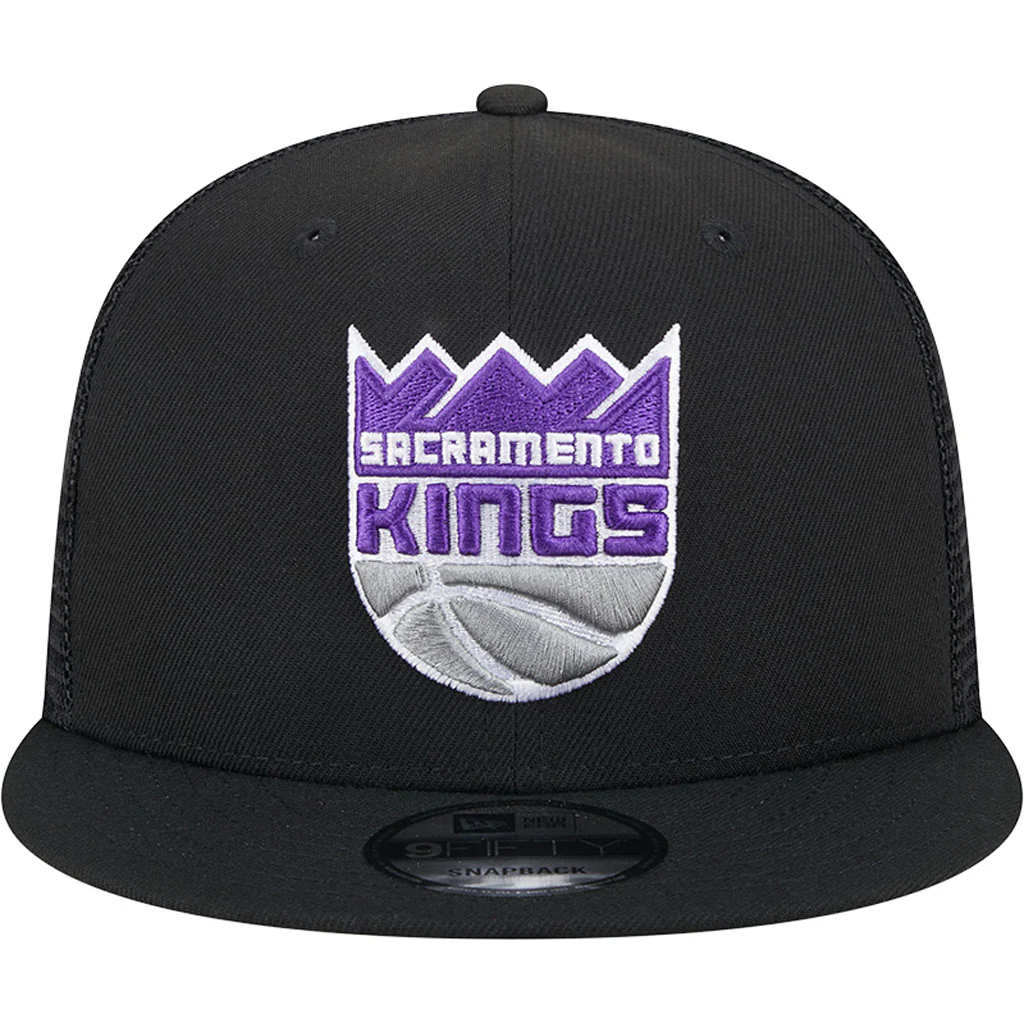 NBA Sacramento Kings New Era OTC Trucker 9FIFTY Snapback Hat - Black - Image 3