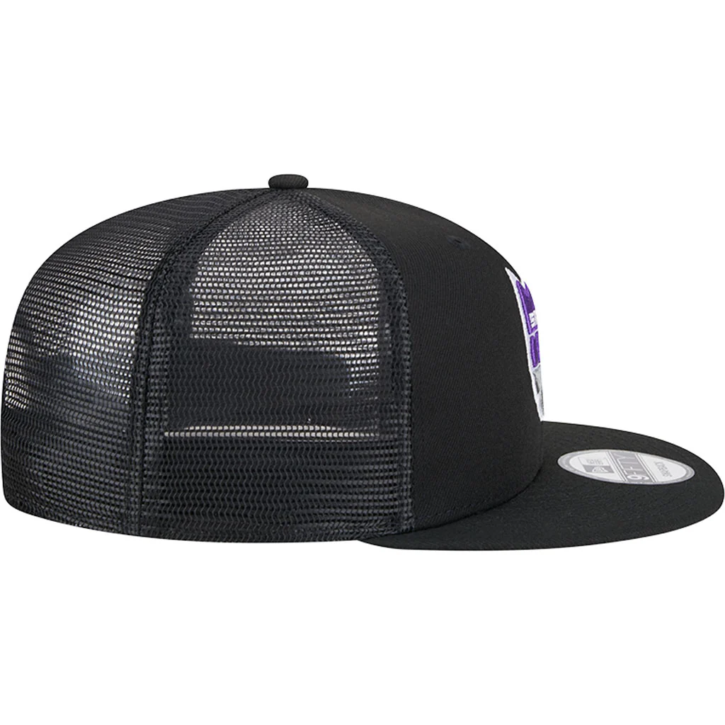 NBA Sacramento Kings New Era OTC Trucker 9FIFTY Snapback Hat - Black - Image 5