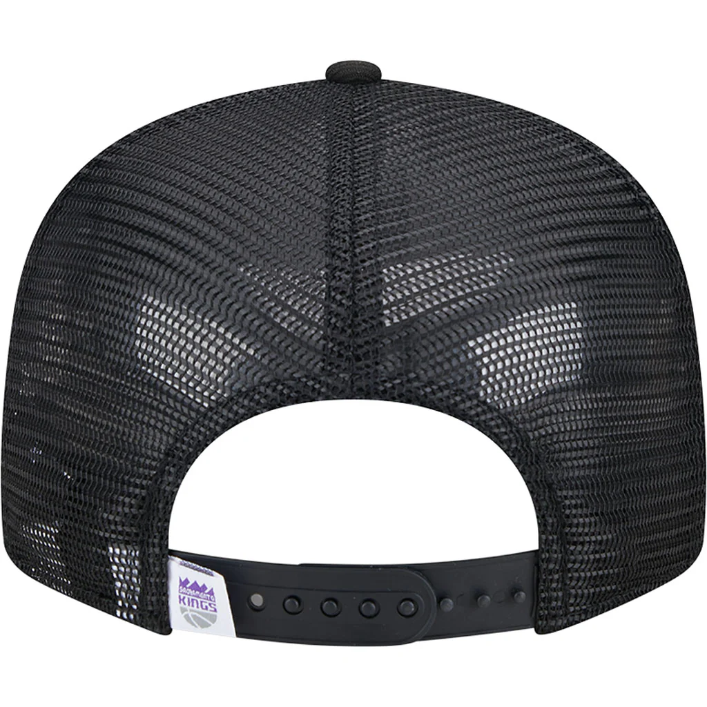 NBA Sacramento Kings New Era OTC Trucker 9FIFTY Snapback Hat - Black - Image 6