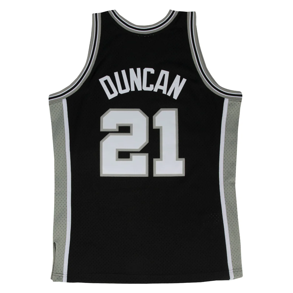 NBA San Antonio Spurs Tim Duncan Mitchell & Ness '98 Retro Swingman Jersey - Image 2