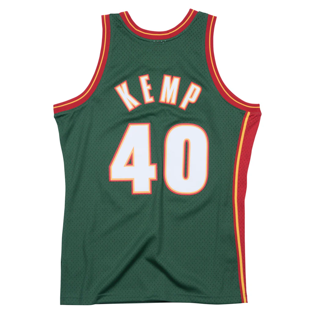 NBA Seattle Supersonics Shawn Kemp Mitchell & Ness '95 Retro Swingman Jersey - Image 2