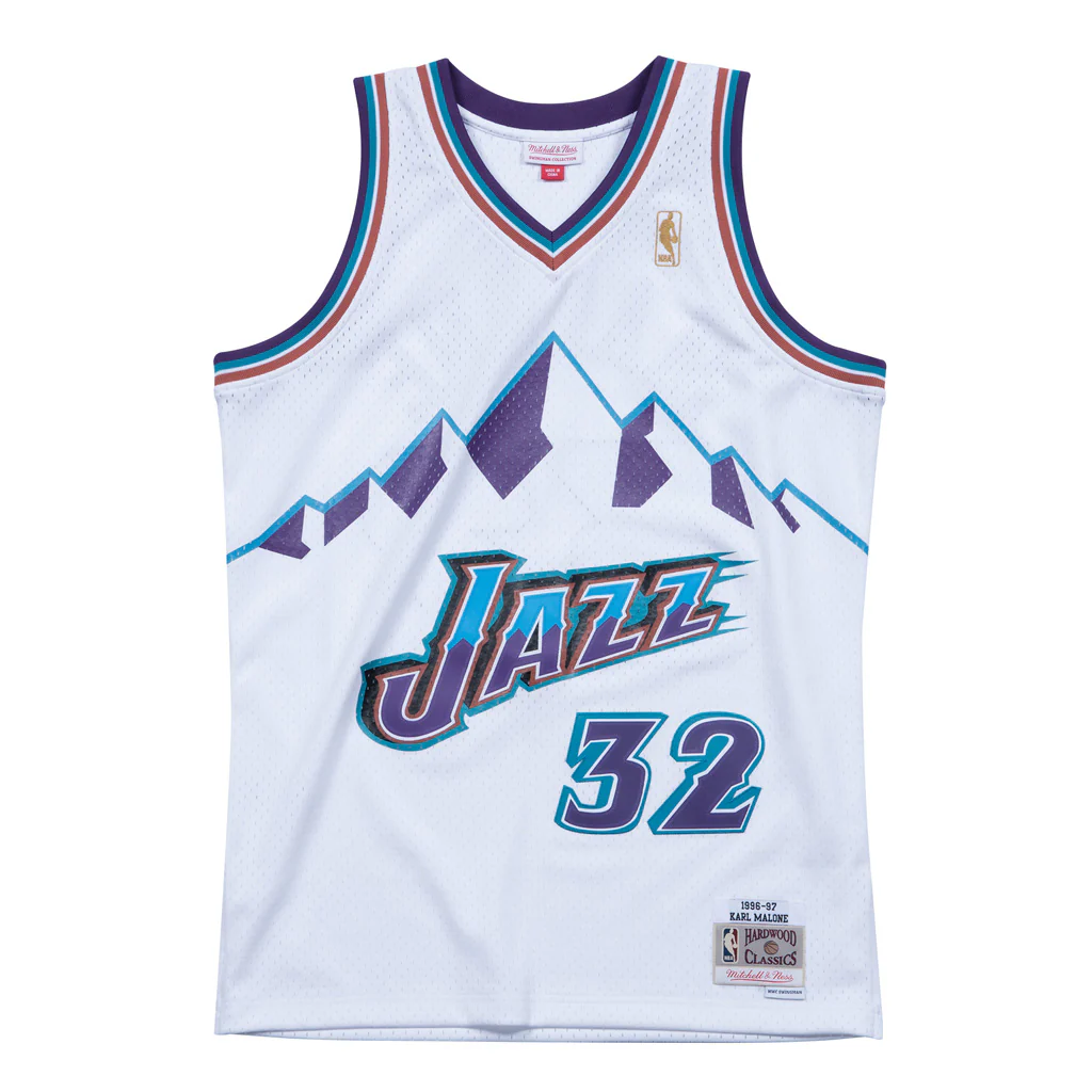 NBA Utah Jazz Karl Malone Mitchell & Ness '96 Retro Swingman Jersey