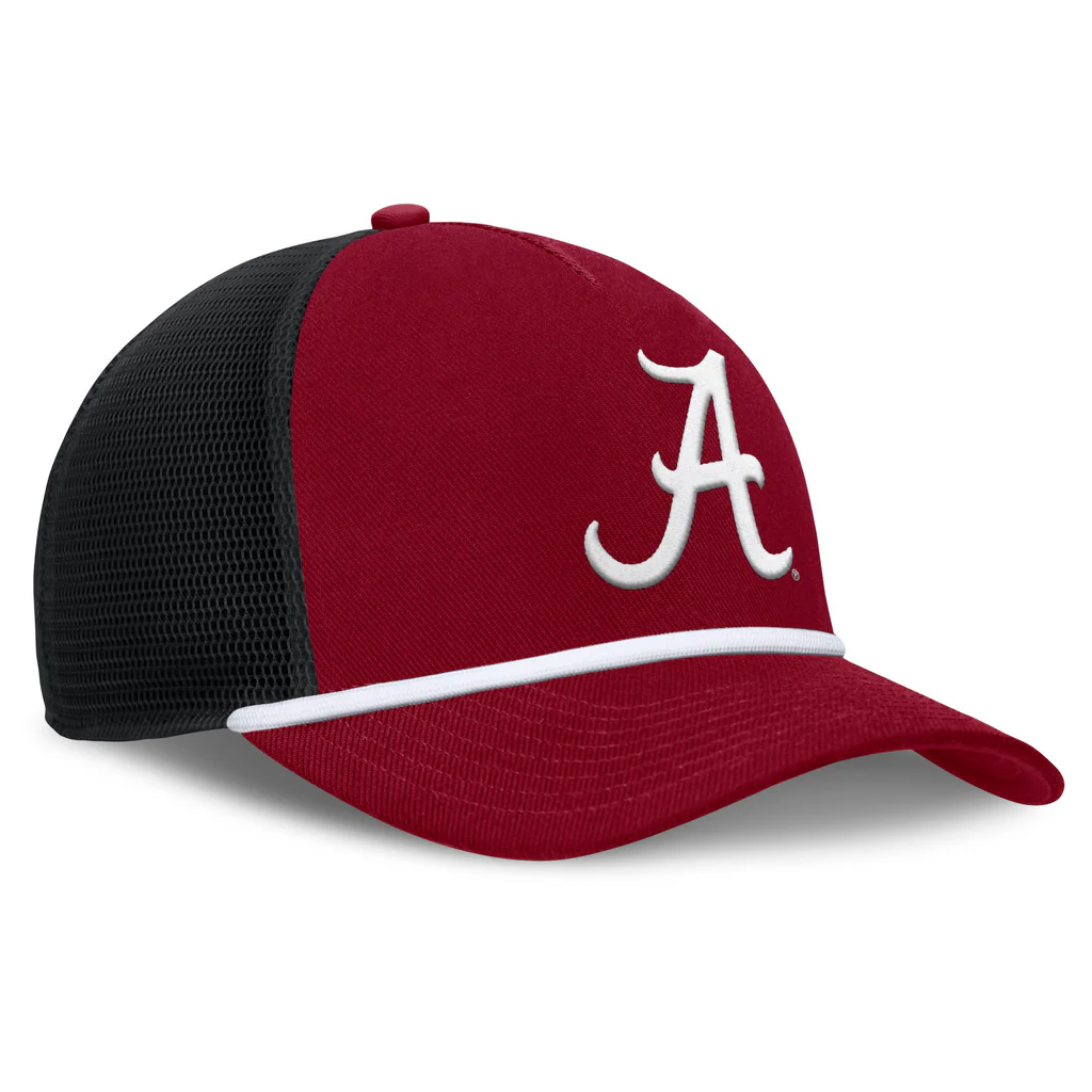 NCAA Alabama Crimson Tide Nike Primary Logo Snapback Trucker Hat - Maroon - Image 2
