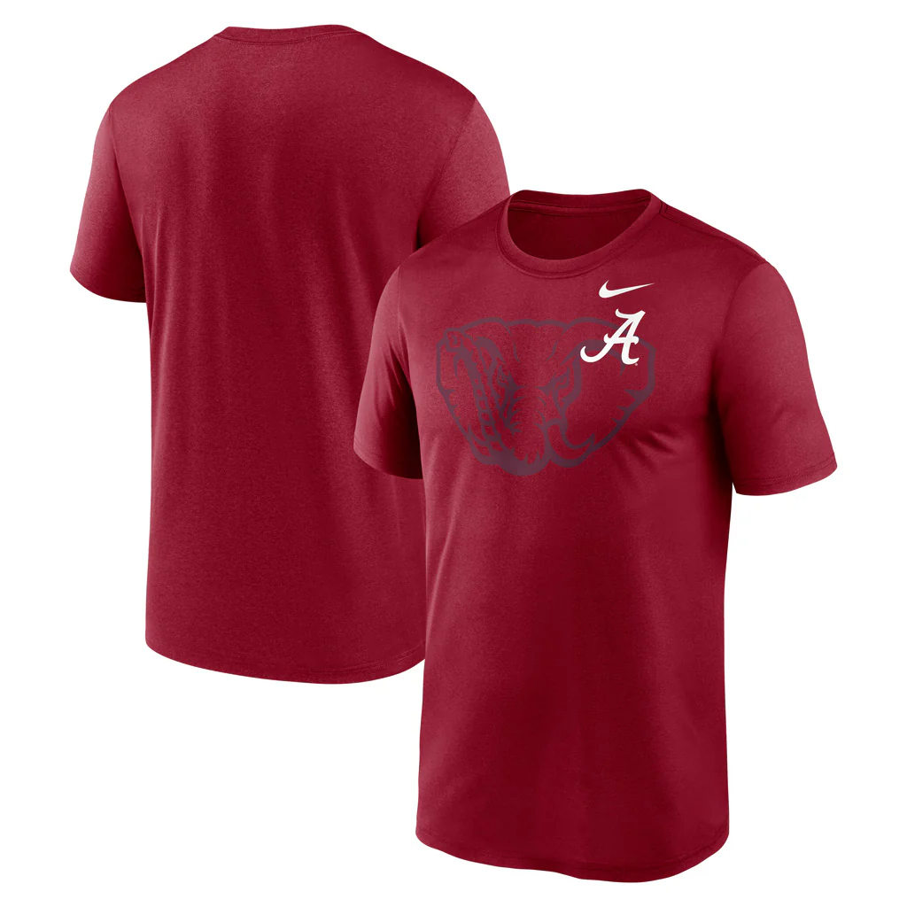 NCAA Alabama Crimson Tide Nike Shadow Logo Legend T-Shirt - Maroon