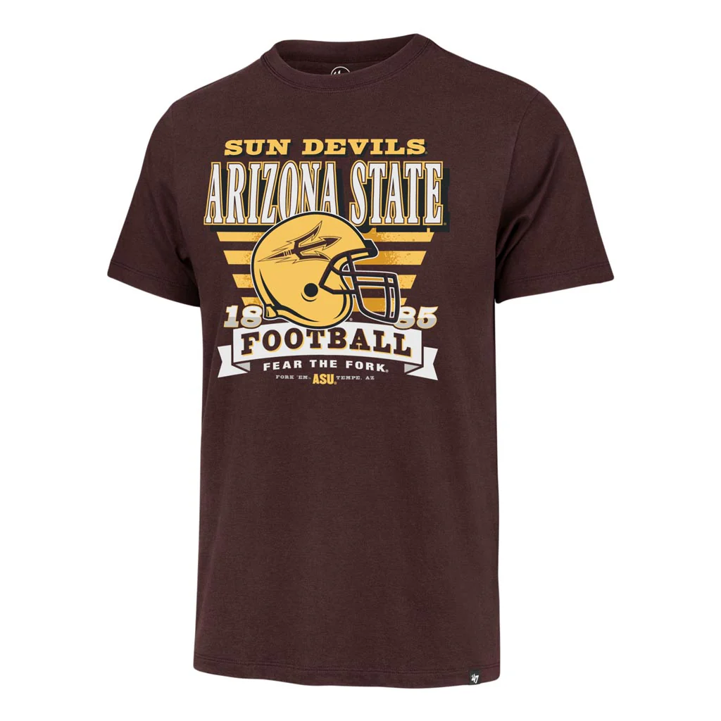 NCAA Arizona State Sun Devils '47 Stripe Splash Franklin T-Shirt - Maroon - Image 2