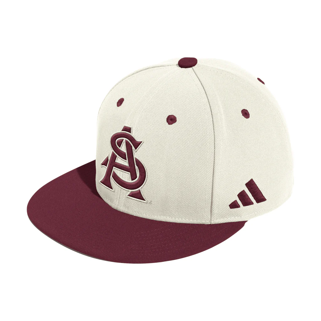 NCAA Arizona State Sun Devils adidas 2025 Baseball Fitted Hat - Cream