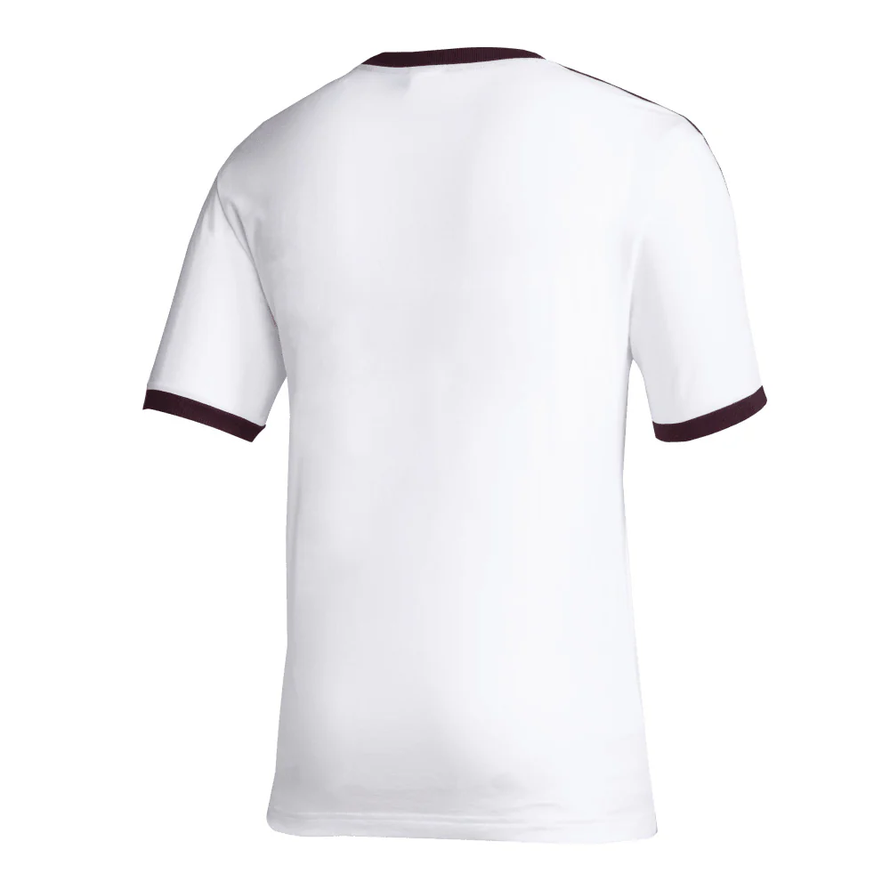 NCAA Arizona State Sun Devils adidas Cotton Fashion Ringer T-Shirt - White - Image 2