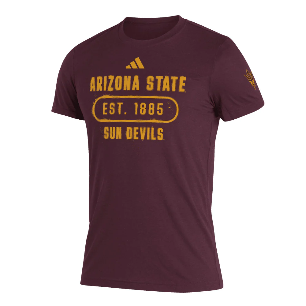 NCAA Arizona State Sun Devils adidas Established Tri-Blend T-Shirt - Maroon