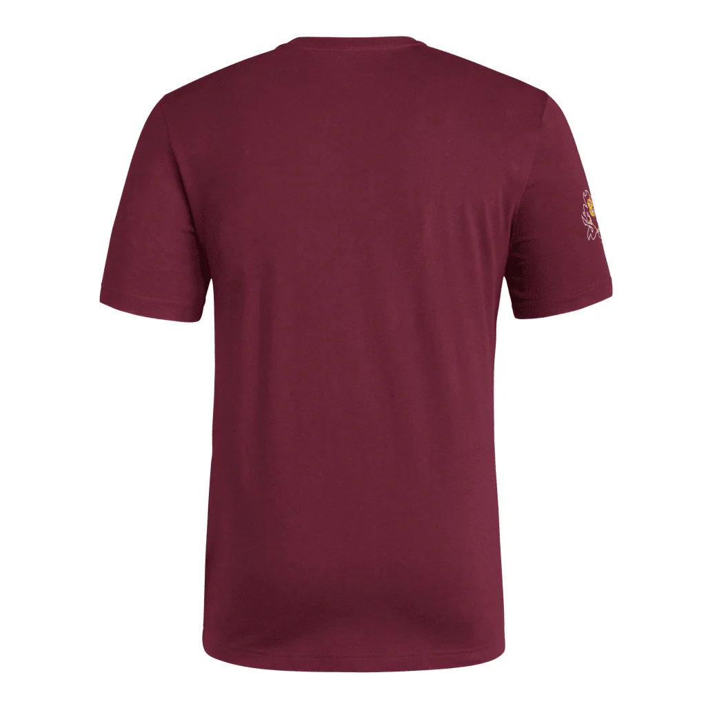 NCAA Arizona State Sun Devils adidas Script Fresh T-Shirt - Maroon - Image 3