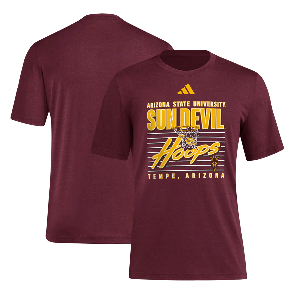 NCAA Arizona State Sun Devils adidas Swish T-Shirt - Maroon
