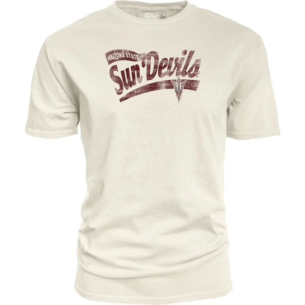 NCAA Arizona State Sun Devils Blue 84 Step Back T-Shirt - Ivory