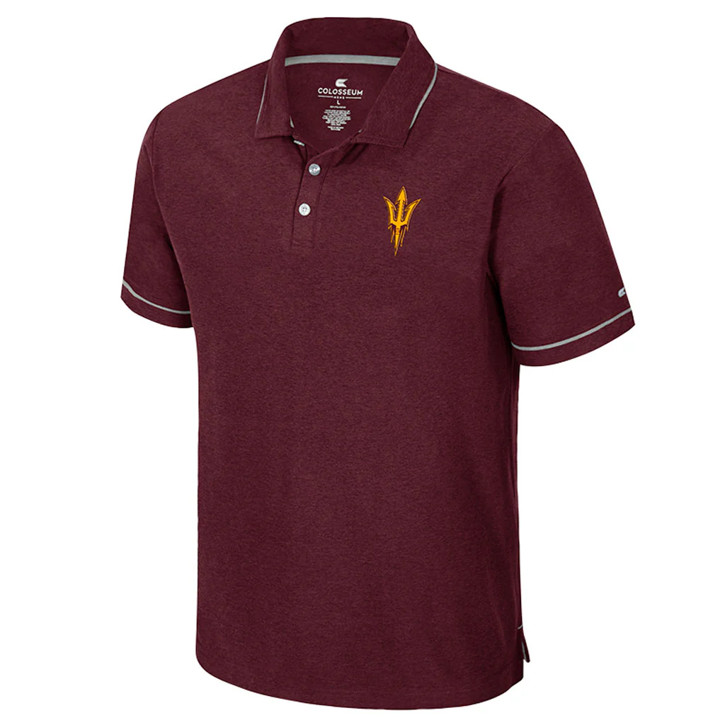 NCAA Arizona State Sun Devils Colosseum Leto Polo - Maroon