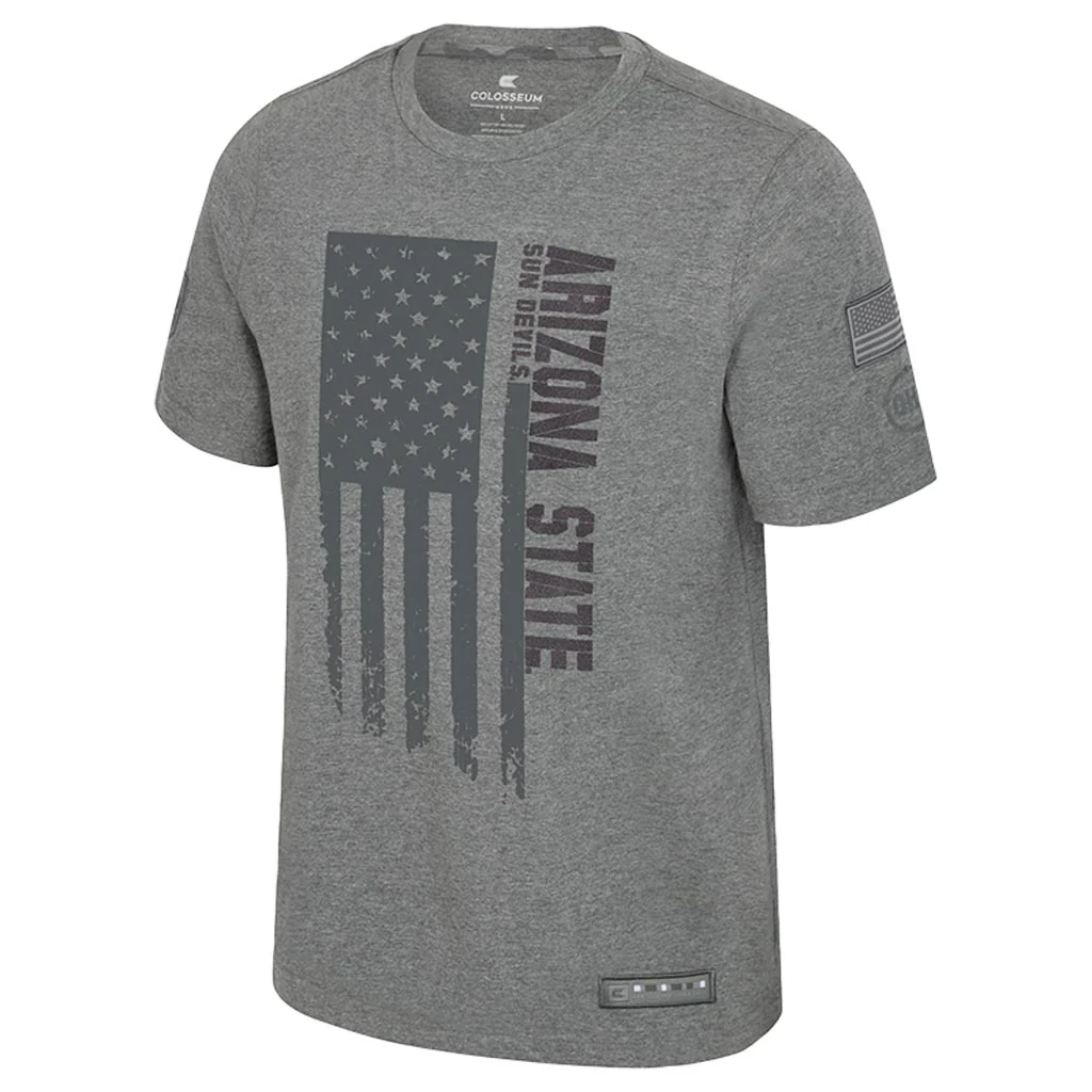 NCAA Arizona State Sun Devils Colosseum OHT Active Duty T-Shirt - Gray