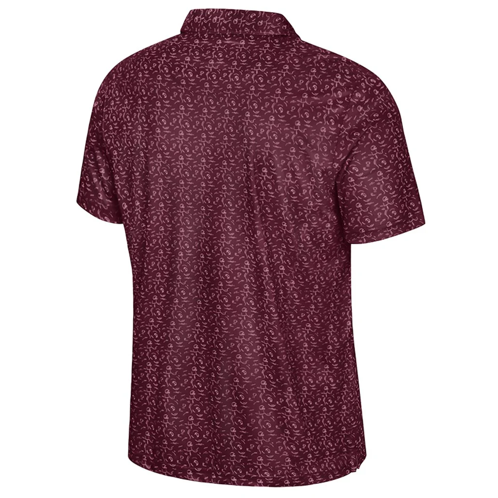 NCAA Arizona State Sun Devils Colosseum Sport Print Polo - Maroon - Image 2