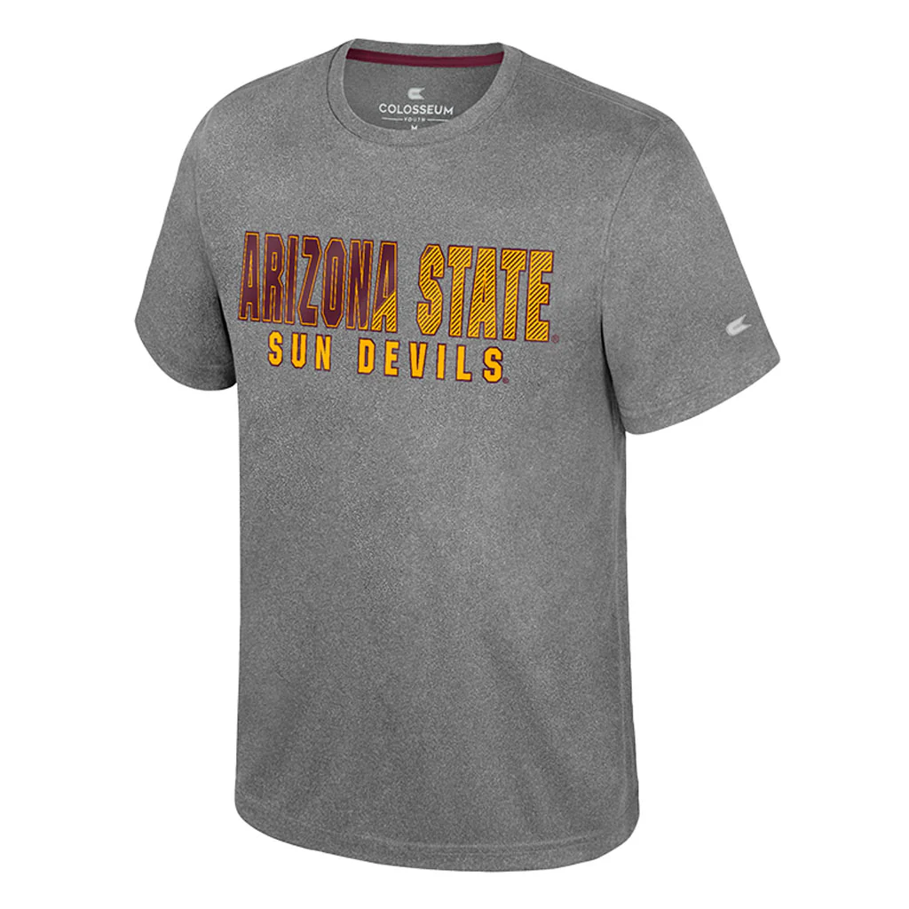 NCAA Arizona State Sun Devils Colosseum Youth Ortiz T-Shirt - Charcoal