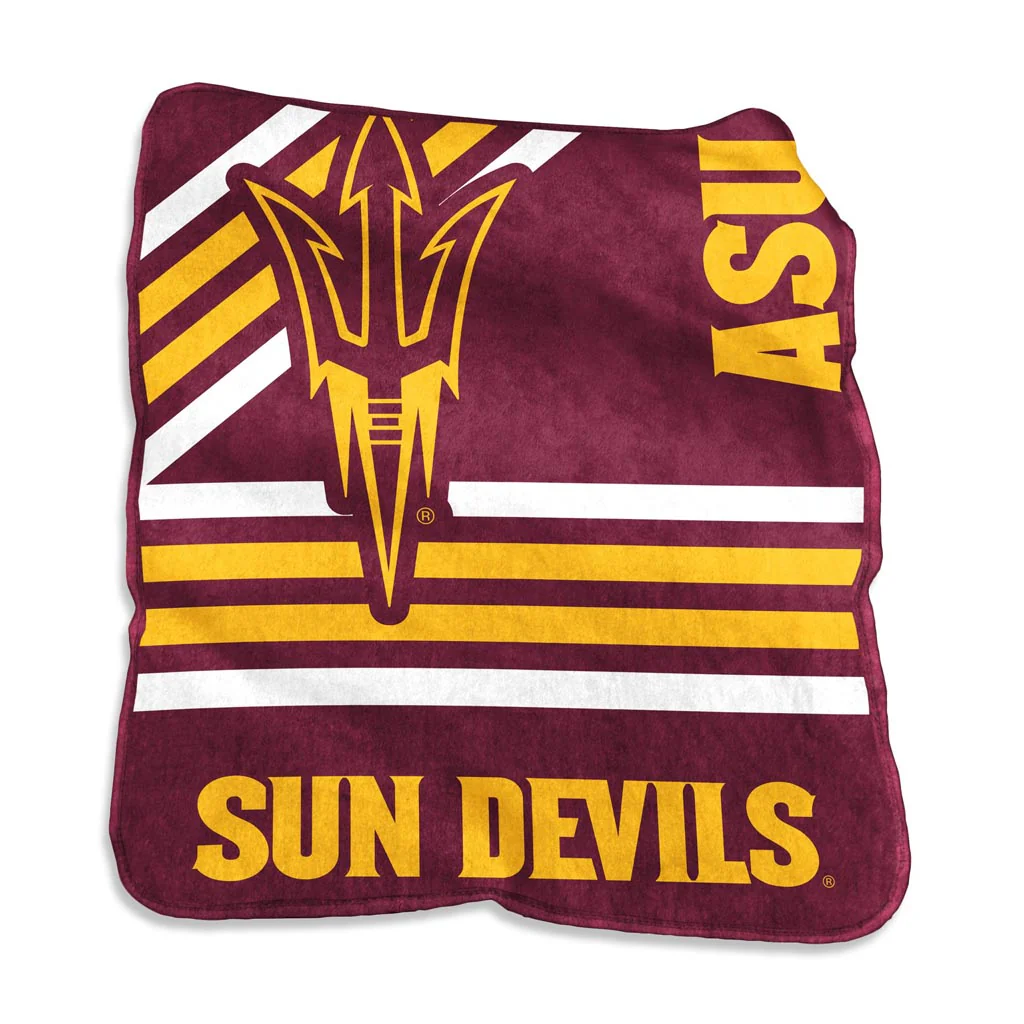 NCAA Arizona State Sun Devils Logo Brands 50" x 60" Raschel Blanket - Maroon