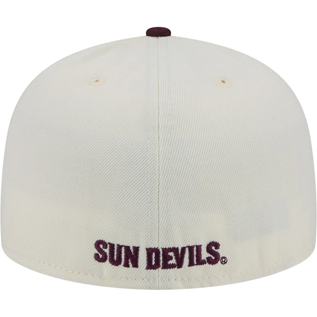 NCAA Arizona State Sun Devils New Era Two-Tone Chrome OTC 59FIFTY Fitted Hat - Chrome - Image 4