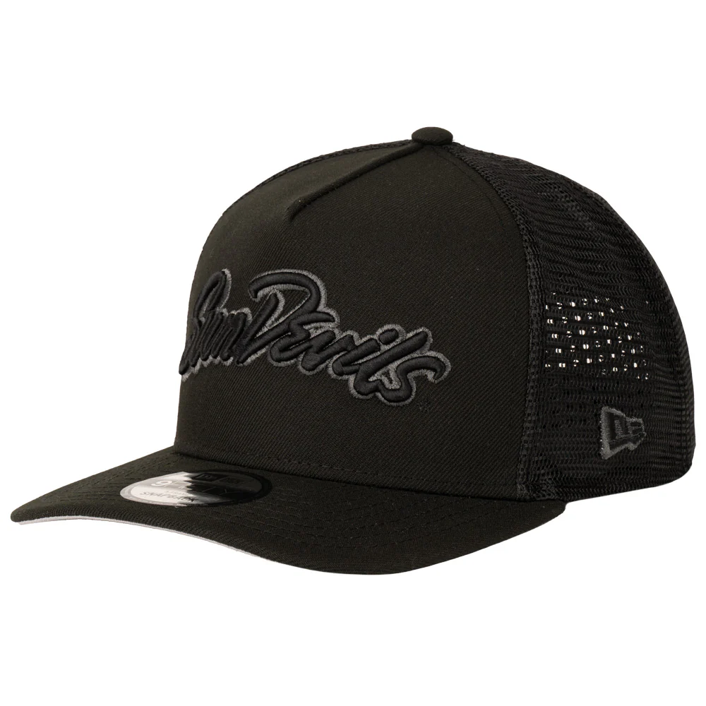 NCAA Arizona State Sun Devils New Era Black Pearl A-Frame 9FIFTY Trucker Snapback Hat