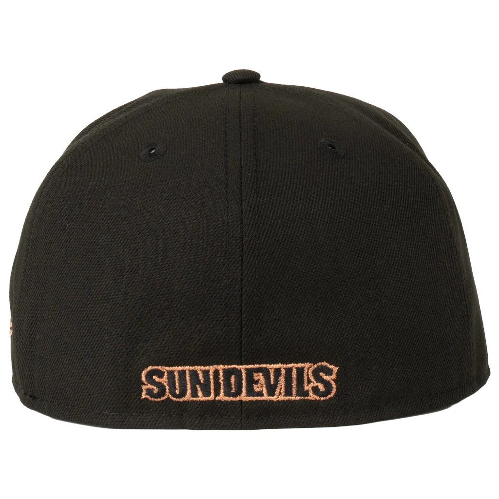 NCAA Arizona State Sun Devils New Era Copper Fork 59FIFTY Fitted Hat - Black - Image 2
