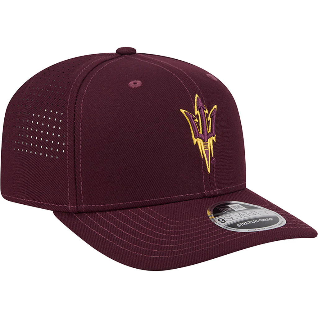 NCAA Arizona State Sun Devils New Era Performance 9SEVENTY Stretch Snapback Hat - Maroon - Image 2