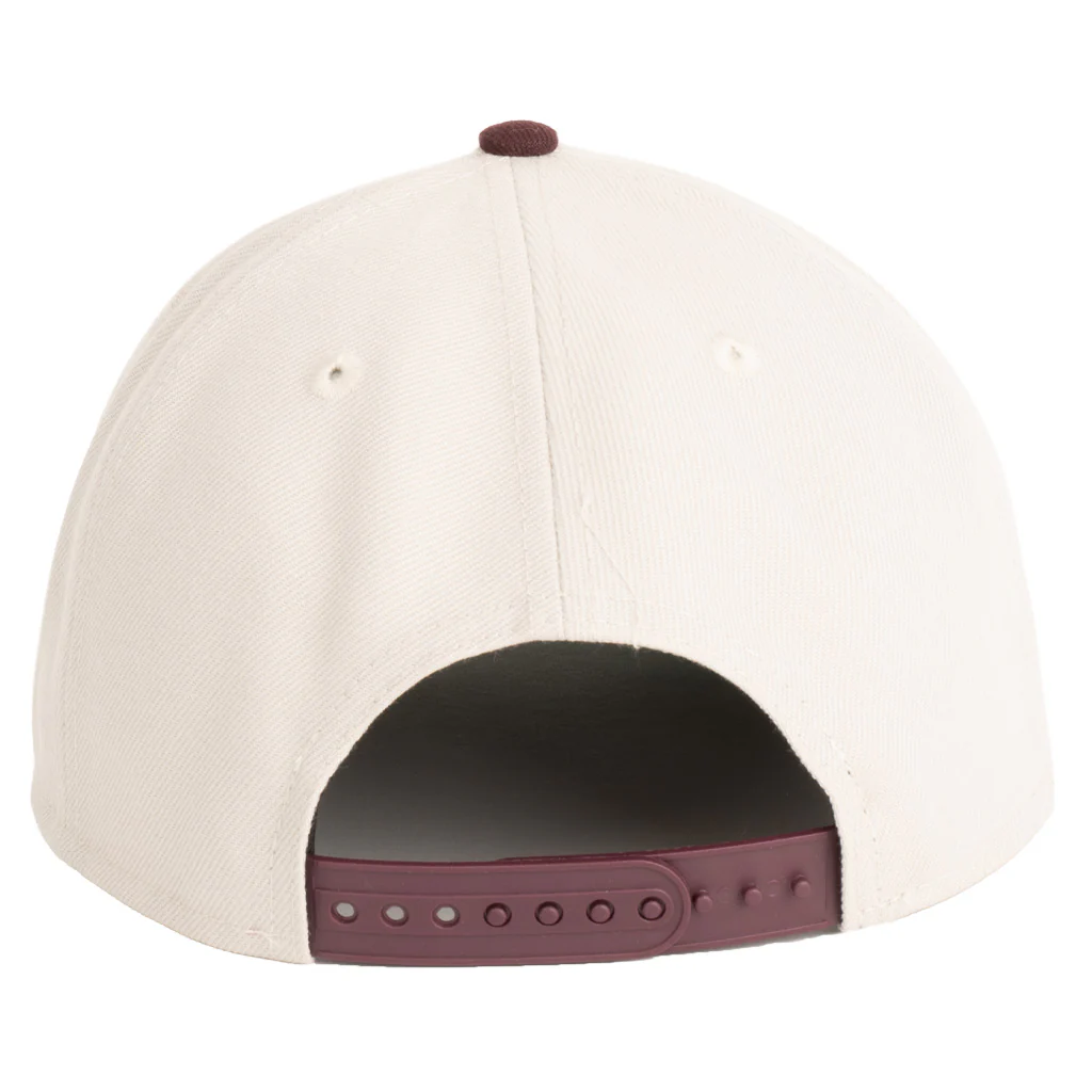 NCAA Arizona State Sun Devils New Era Two-Tone Primary Team Color Stone 9FIFTY A-Frame Snapback Hat - Stone - Image 2