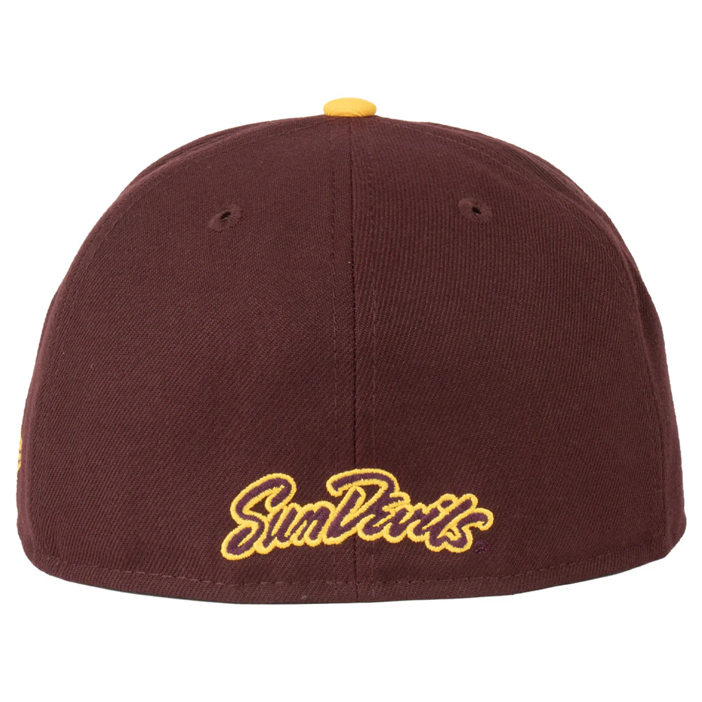 NCAA Arizona State Sun Devils New Era Two-Tone Sparky in Flames 59FIFTY Fitted Hat - Maroon - Image 2
